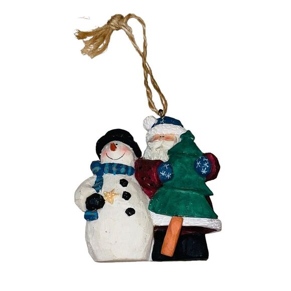 10/$25🦋 NWT Santa's Workshop Santa & Frosty Ornament - Picture 8 of 11